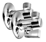 AQUALINE Kuglasti kutni ventil 1/2"x3/8", krom